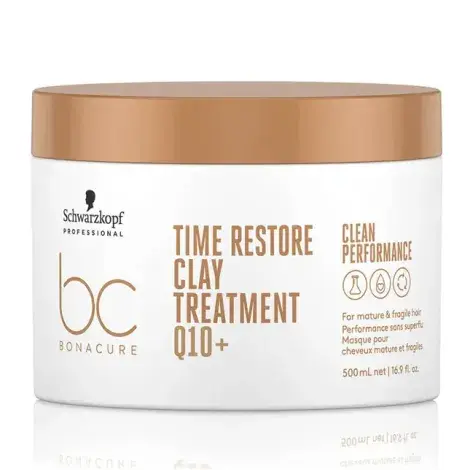 [35142] MASCARILLA BC CLEAN PERFORMANCE TIME RESTORE CLAY Q10+ 500ML - SCHWARZKOPF