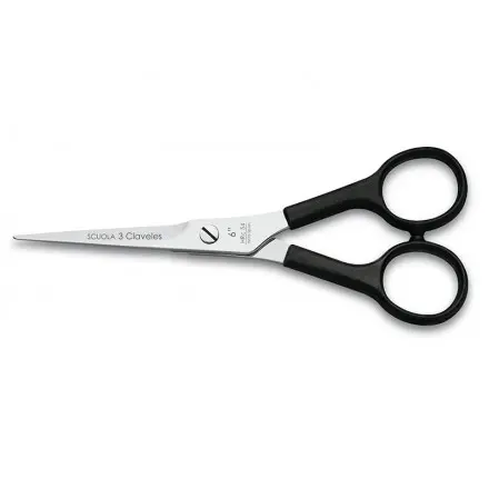 [38019] TIJERA CORTE SCUOLA 6" D NEGRA - 3 CLAVELES