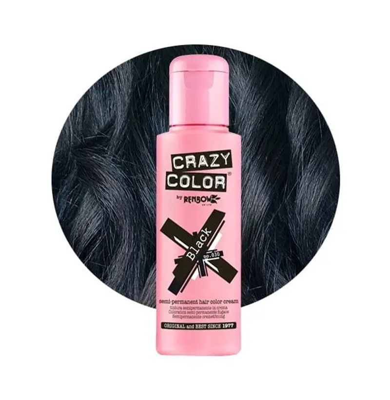 [12372] TINTE SEMIPERMANENTE 30 BLACK 100ML - CRAZY COLOR