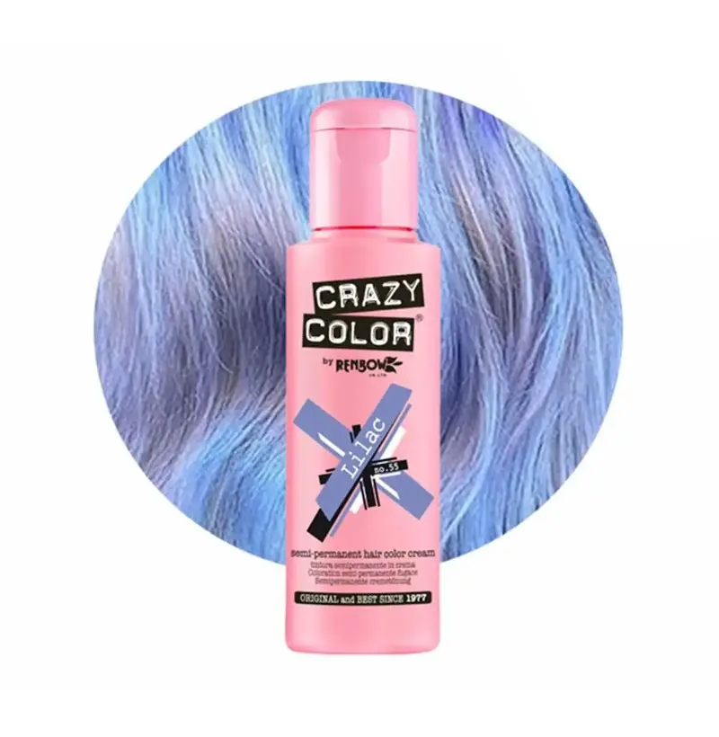 [12385] TINTE SEMIPERMANENTE 55 LILAC 100ML - CRAZY COLOR
