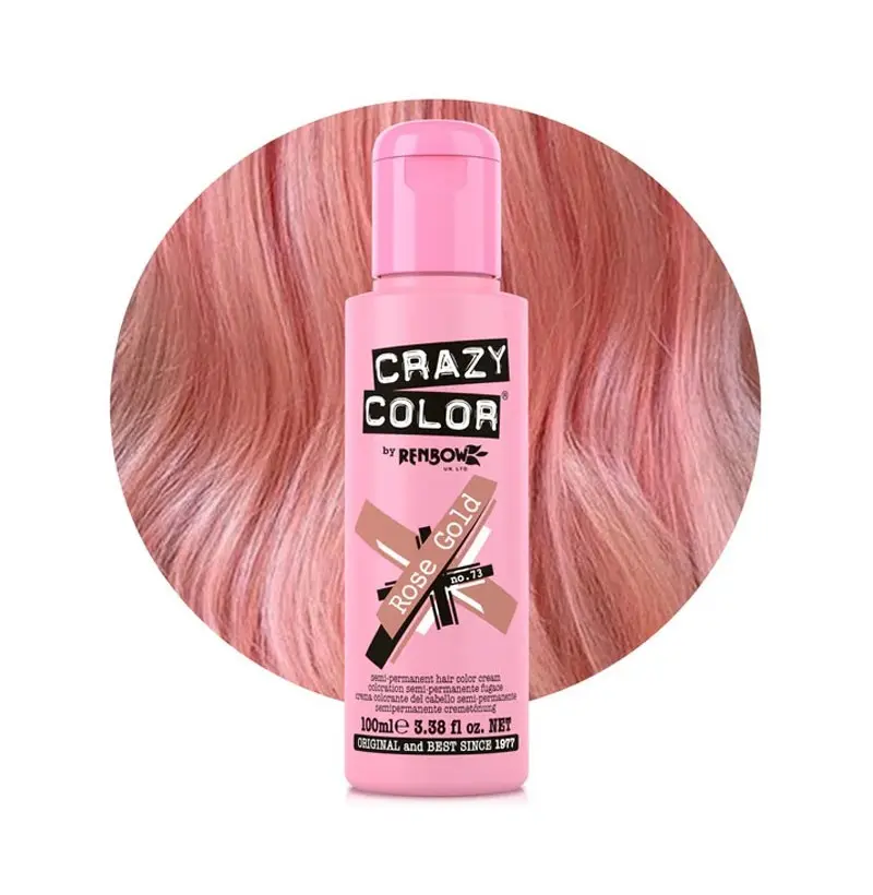 [21374] TINTE SEMIPERMANENTE 73 ROSE GOLD 100ML - CRAZY COLOR