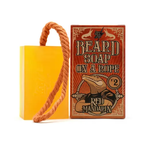 [230152] JABÓN PARA BARBA BEARD SOAP ON A ROPE Nº2 RED MANDARIN - HEY JOE