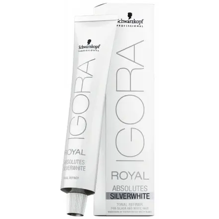 TINTE PERMANENTE IGORA ROYAL SILVERWHITE 60ML - SCHWARZKOPF (IGORA R.ABSOLUTES SILVERWHITE DOVE GREY)