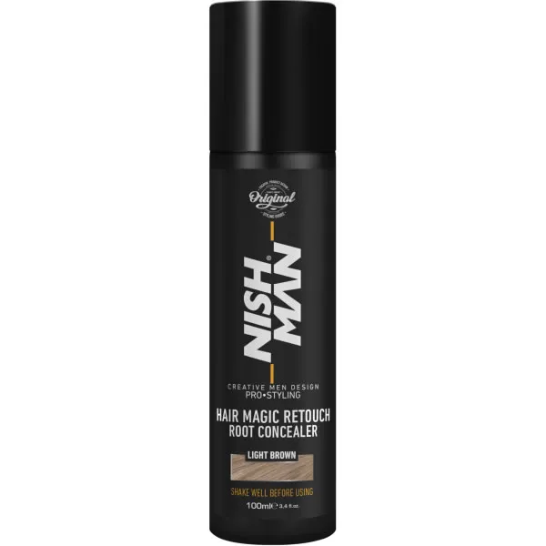 SPRAY COLOR MEDIUM BROWN MAGIC RETOUCH 100ML - NISHMAN